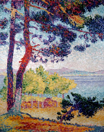 Puolenpäivän jälkeen Pardigonissa. Henri Delacroix Dit Crossin (Henri Edmond Cross) maalaus (1856-1910) tekijältä Henri Edmond Cross