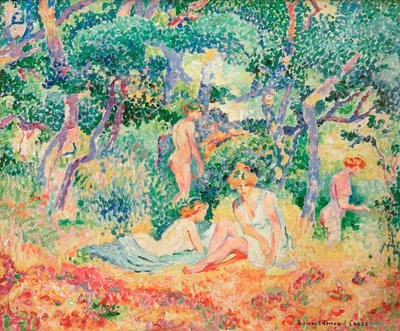 Le Bois tai Nu sous bois, 1906-1907. tekijältä Henri Edmond Cross