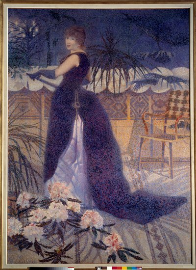 Rouva Hector France (1849-1933). Henri Delacroix Dit Crossin (Henri Edmond Cross) maalaus (1856 - 1910) tekijältä Henri Edmond Cross