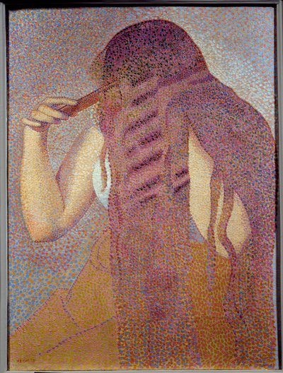 Hiukset. Henri Delacroix Dit Crossin (Henri Edmond Cross) maalaus (1856-1910) tekijältä Henri Edmond Cross