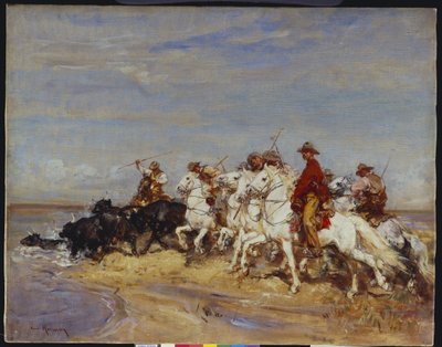 Karjan pyöristäminen (öljy kankaalle) tekijältä Henri Emilien Rousseau