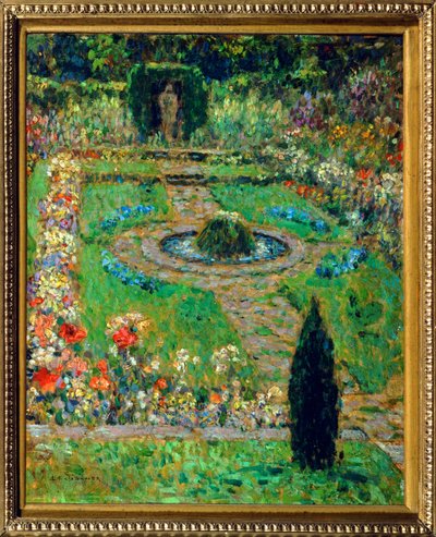 Hampton Court (maalaus kankaalle) tekijältä Henri Eugene Augustin Le Sidaner