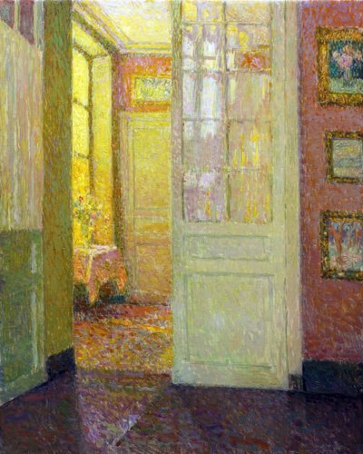 Sisustus. Ikkunavalo – Peinture de Henri Le Sidaner (1862-1939) tekijältä Henri Eugene Augustin Le Sidaner