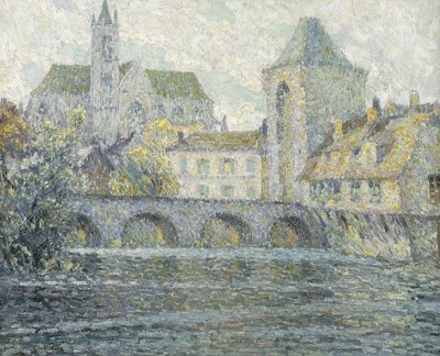 Moretin maisema, silta; Paysage Moret, Le Pont tekijältä Henri Eugene Augustin Le Sidaner