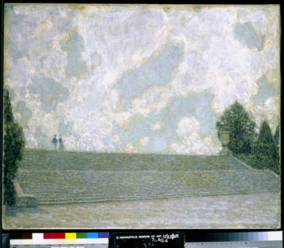 Versaillesin palatsin portaat (Les Marches Du Palais Versailles) (öljy kankaalle) tekijältä Henri Eugene Augustin Le Sidaner