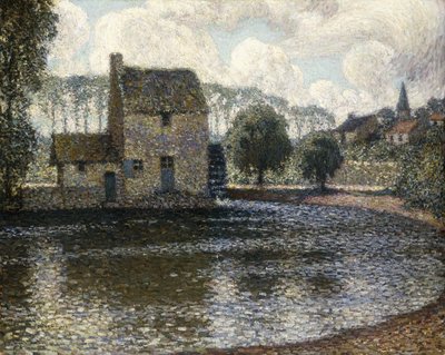 Harmaa tuulimylly; Le Moulin Gris tekijältä Henri Eugene Augustin Le Sidaner