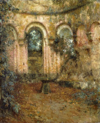 Linnan perusteet; Le Cour du Chateau tekijältä Henri Eugene Augustin Le Sidaner