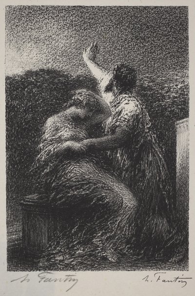 Tietäjä Balthasar ja Fatime tekijältä Henri Fantin-Latour