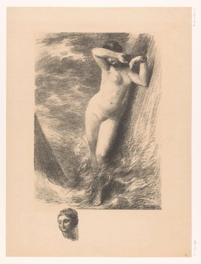 Andromeda ketjutettuna kiveen vedessä Andromede tekijältä Ignace Henri Jean Fantin Latour
