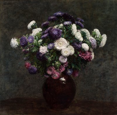 Asterit maljakossa tekijältä Ignace Henri Jean Fantin Latour