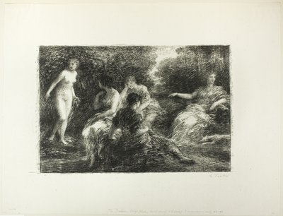 Uimanaiset, kolmas iso lautanen tekijältä Ignace Henri Jean Fantin Latour