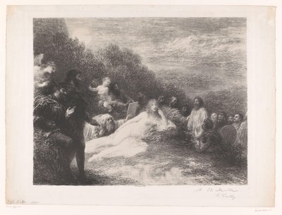Faust ja Mephisto näkevät Troijalaisen Helenan Helene tekijältä Ignace Henri Jean Fantin Latour