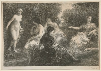 Viisi nymfiä tekijältä Ignace Henri Jean Fantin Latour