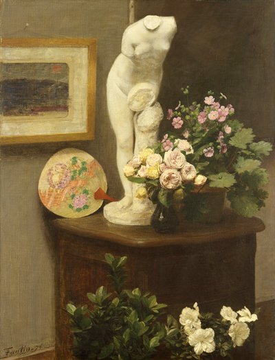 Kukat ja muut esineet tekijältä Ignace Henri Jean Fantin Latour