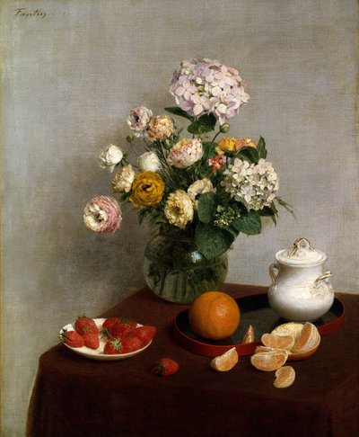 Kukat ja hedelmät tekijältä Henri Fantin Latour
