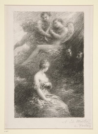 La damnation de Faust: Apparition de Marguerite (The Damnation of Faust: The Apparition of Marguerite) tekijältä Ignace Henri Jean Fantin-Latour