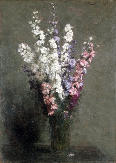 "Larkspurs", 1871 tekijältä Ignace Henri Jean Fantin-Latour