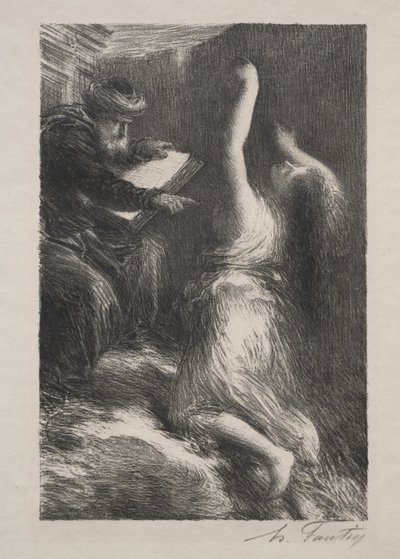 Parsifal, Act II: Evocation of Kundry tekijältä Ignace Henri Jean Fantin Latour