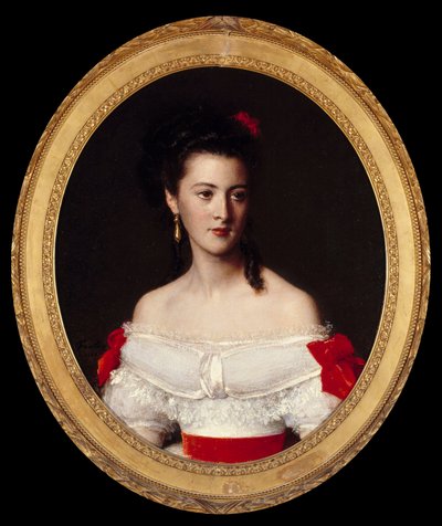 Marguerite de Bironin muotokuva. Henri Fantin Latourin maalaus (Fantin-Latour tekijältä Ignace Henri Jean Fantin Latour