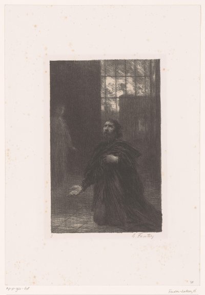 Rienci rukoilee Jumalaa Rienci. Acte V. Prière de Rienci Richard Wagnerin elämä ja teokset (sarjan nimi) tekijältä Ignace Henri Jean Fantin Latour