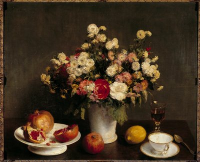 Henri Fantin Latourin asetelma hedelmämaalauksella tekijältä Ignace Henri Jean Fantin Latour
