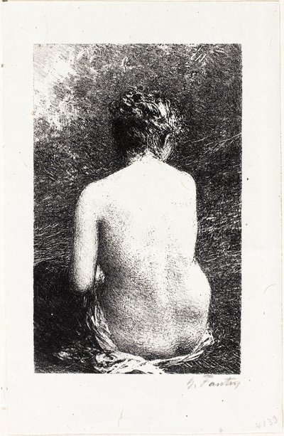 Tutkimus istuvasta naisesta takaa katsottuna tekijältä Ignace Henri Jean Fantin-Latour