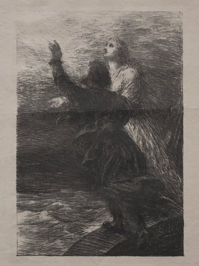 Lentävä hollantilainen: III näytös, Keskustan ja hollantilaisen ekstaasi tekijältä Ignace Henri Jean Fantin Latour