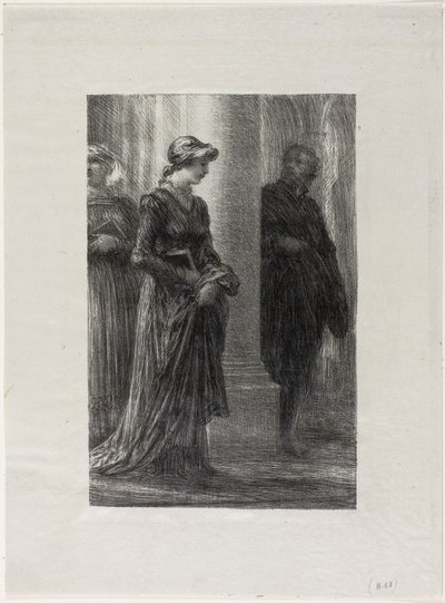 Nürnbergin mestarilaulajat, näytös I: Walther ja Eva tapaavat tekijältä Ignace Henri Jean Fantin Latour