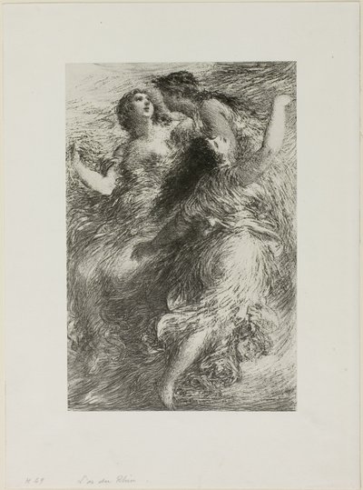 The Rhinegold: Kohtaus I, Reinin neitit tekijältä Ignace Henri Jean Fantin Latour