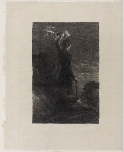 Tristan ja Isolde, näytös II: Signal in the Night tekijältä Ignace Henri Jean Fantin Latour
