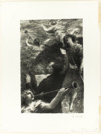 Trumpetin kiihkeä ääni tekijältä Ignace Henri Jean Fantin Latour