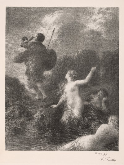 Jumalien hämärä: Siegfried ja Reinin neitsyt tekijältä Ignace Henri Jean Fantin Latour