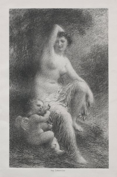 Venus ja Cupid tekijältä Ignace Henri Jean Fantin Latour