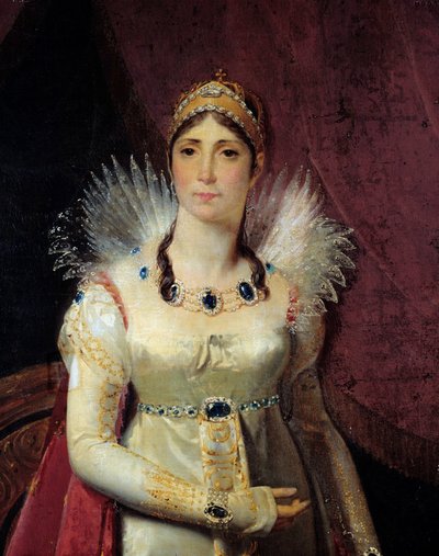 Muotokuva vaikutelmasta Josephine de Beauharnais (1763-1814) Yksityiskohta. Henri Francois Riesenerin (1767-1828) maalaus 1806 su. 2,3x1,3 m Malmaison, Malmaisonin ja Bois Preaun linnat - Keisarinna Josephine de Beauharnais