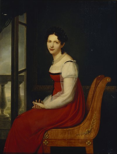 Prinsessa Varvara Sergejevna Dolgorukovan muotokuva 1793-1833, os Gagarina, noin 1820 tekijältä Henri Françoiss Riesener
