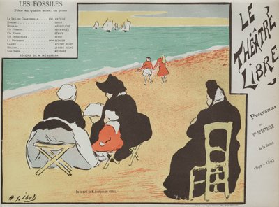 The Fossils Program Théâtre Librestä, 1892. tekijältä Henri Gabriel Ibels