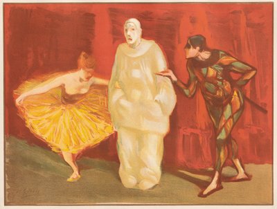Pantomiimi, 1899. tekijältä Henri Gabriel Ibels