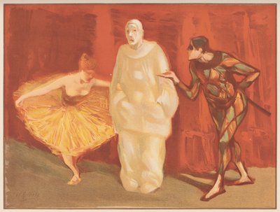 Pantomiimi, c. 1898. tekijältä Henri Gabriel Ibels