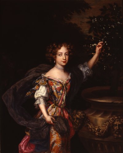Muotokuva Elizabethista, Somersetin herttuattaresta, n. 1683 (öljy kankaalle) tekijältä Henri Gascars