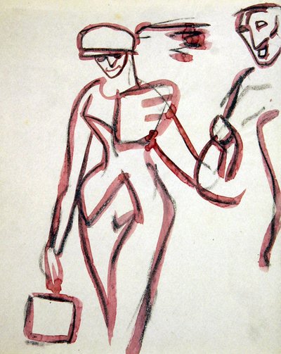 Promenader seuralaisen kanssa tekijältä Henri Gaudier-Brzeska