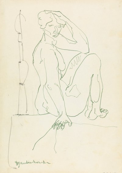 Istuva naishahmo tekijältä Henri Gaudier-Brzeska