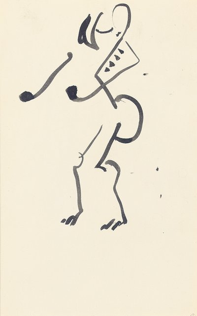 Tutkimus "Red Stone Dancerille", 1914 tekijältä Henri Gaudier-Brzeska