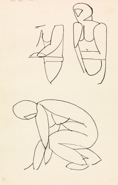 Estudos de três figuras finlandeses tekijältä Henri Gaudier Brzeska