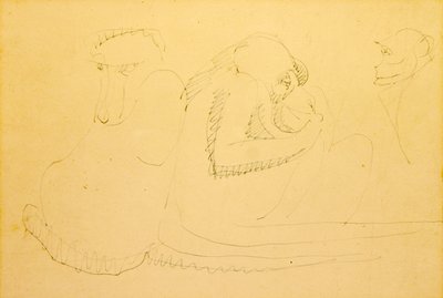 Kolme apinaa tekijältä Henri Gaudier-Brzeska