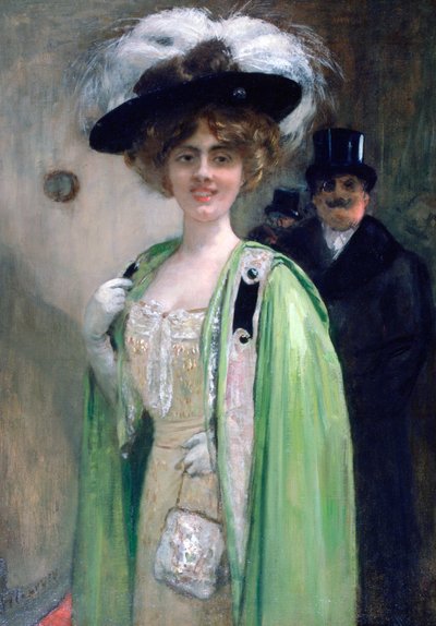 Pariskunta saapuu tapahtumaan, c1872-1929 tekijältä Henri Gervex