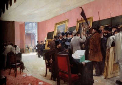 Maalaustuomariston istunto Salon des Artes français