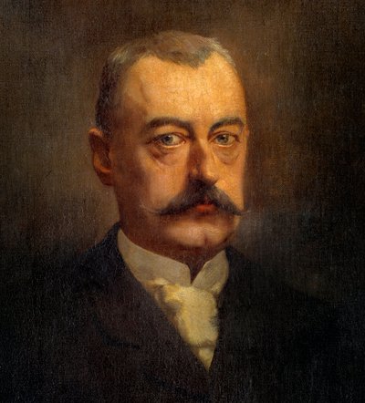Yksityiskohta Pierre Waldeck Rousseaun (Waldeck-Rousseau) (1846-1904) poliitikon muotokuvasta "" Henri Gervexin (1852-1929) maalaus 1800-luvun su. 1x0,72 m Pariisi, Musee Carnavalet tekijältä Henri Gervex