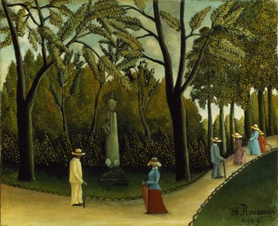 Chopinin muistomerkki Luxemburgin puutarhassa tekijältä Henri J.F. Rousseau