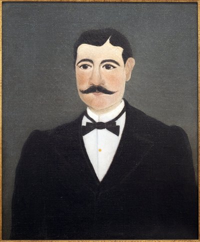 Frumence Bichen muotokuva tavallisissa vaatteissa (marechal des logis). Tullina tunnetun Henri Rousseaun (1844-1910) maalaus, öljy kankaalle, 1800-luvun loppu - 1900-luvun alku, ranskalainen taide, Musee International d