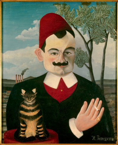 Pierre Lotin muotokuva Henri Rousseaun maalaus dit le Douanier Rousseau (1844-1910), noin 1891, su 62x50 Zürich, Kunsthaus - Pierre Lotin (1850-1923) muotokuva - Henri J. F. Rousseaun maalaus, nimeltään Le-Rousseer (18) 1910), öljy kankaalle tekijältä Henri J.F. Rousseau